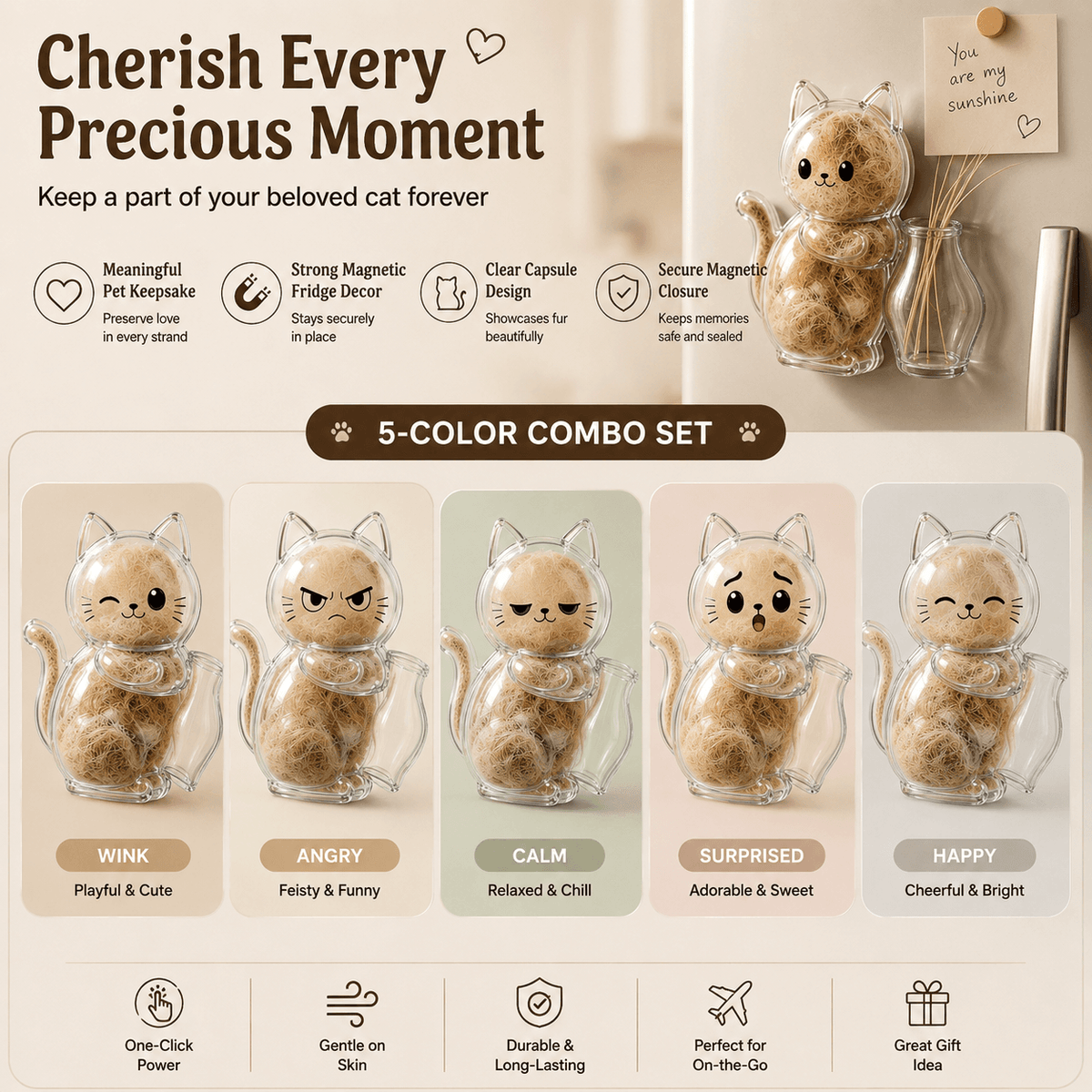 Transparent Pet Fur Keepsake