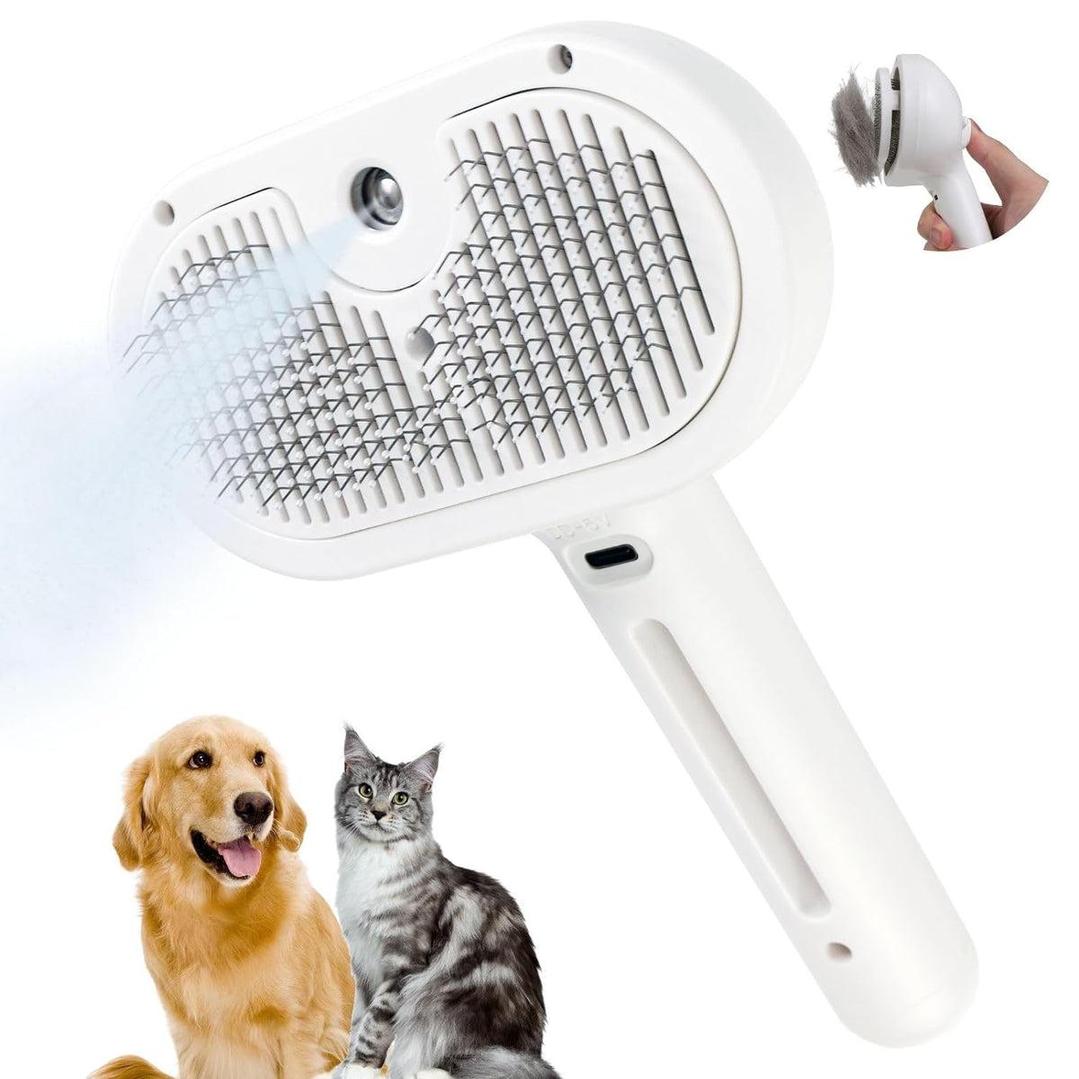 Mist Massage Brush sheddyMist PuffGroom Cat Brush