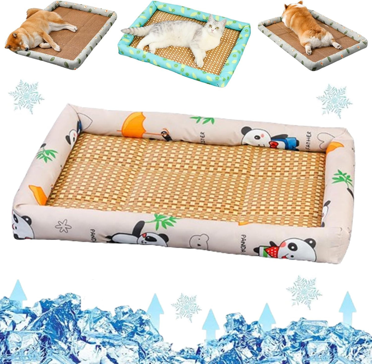 Breathable Rattan Cooling Pet Bed